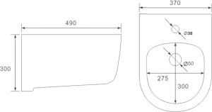 Подвесное биде Vincea Evo VB1-34S