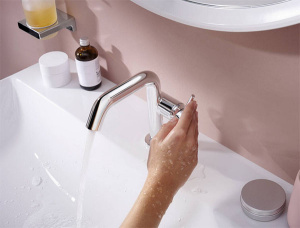 Смеситель для умывальника Hansgrohe Tecturis S 110 73320000 с донным клапаном