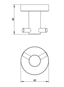 Крючок Whitecross Ergo ER2212GL / ER2212GLB двойной, золото