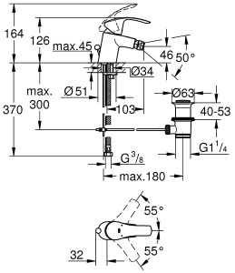 Смеситель для биде Grohe Eurosmart 23789002