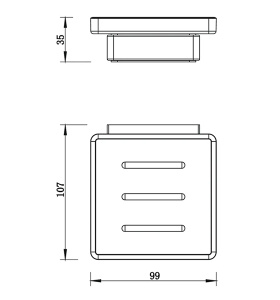 Мыльница Whitecross Cubo CU2420GM