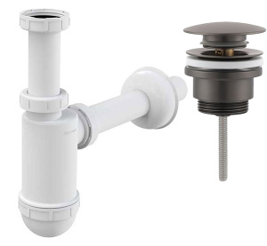 Сифон для умывальника Alcaplast A430 с донным клапаном Vieir VER26G