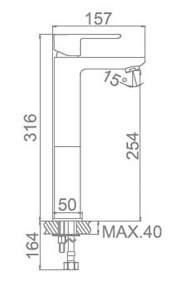 Смеситель для умывальника Ledeme L1055-22