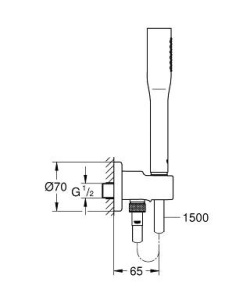 Душевая лейка со шлангом Grohe Euphoria Cosmopolitan 26404000