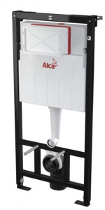 Комплект инсталляции AlcaPlast AM101/1120 с ароматизатором, кнопкой M270 и унитазом Roxen Cube Bidet 530135-01X