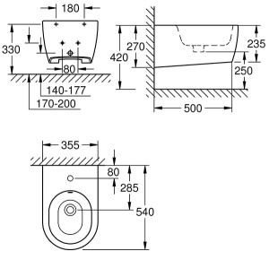 Подвесное биде Grohe Essence Ceramic 3957400H