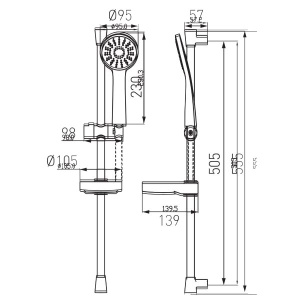 Душевой гарнитур Ferro Bellis N180B
