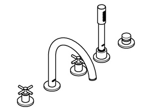 Смеситель на борт ванны Grohe Atrio New 19923003, хром