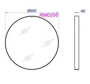 Зеркало Aqwella RM 60 / 80 черный, 60х60, черный матовый