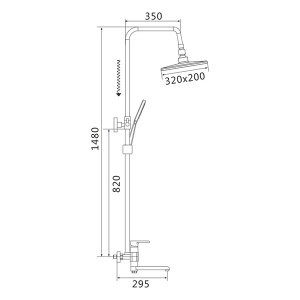 Душевая стойка Rose R2136F