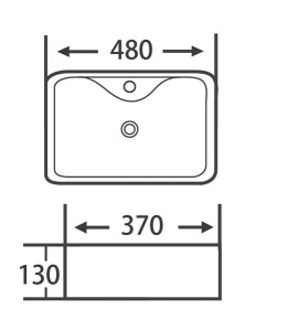 Комплект 2 в 1 умывальник Roxen Lex 110185-CH с донным клапаном