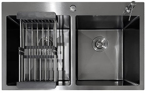 Кухонная мойка Stellar Evier S7850-2NB Decor с коландером и дозатором