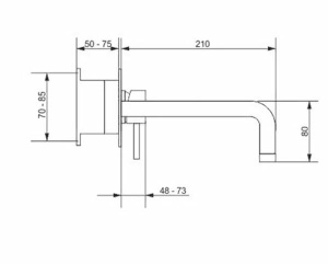 Смеситель встраиваемый RGW SP-45-10 B для умывальника