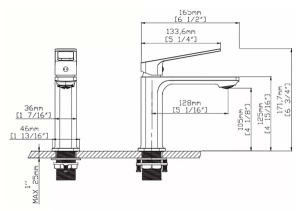 Смеситель для умывальника Gid Niagara L057-CH-K