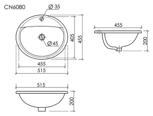 Умывальник CeramicaNova Sun CN6080