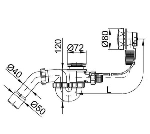 Сифон для ванны Styron STY-536-А-К