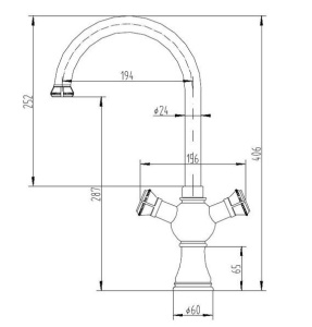 Смеситель для кухонной мойки ZorG Antic A 4003K-BR / A 4003K-SL, бронза