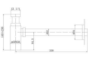 Сифон для умывальника Abber Rechteck AF0031SP