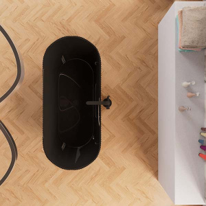 Акриловая ванна Frank F6103 Black, 170х75, черный