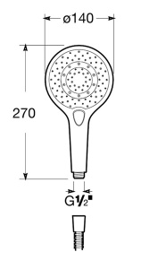 Душевая лейка Roca Plenum Round 5B1111CB0
