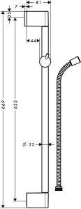 Душевая штанга Hansgrohe Unica Crometta 27615000