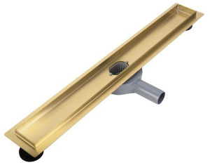 Душевой трап Rea Neox Pro Gold Matt двусторонний 60 / 70 / 80 / 90, 60 см