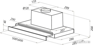 Кухонная вытяжка Ciarko Turbo 60 GIV sensor фото 1