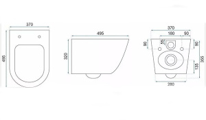 Подвесной унитаз Rea Carlo Mini Rimless C2760