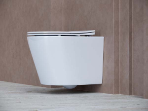 Подвесной унитаз CeramicaNova Balearica CN6000 / CN6000MW Rimless Soft Close, белый глянцевый