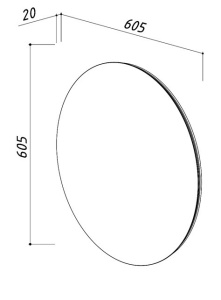 Зеркало Belux Консул В 60 / 70 / 80 / 85 / 90 / 95 / 100 / 105 / 120 с подсветкой, 61х61