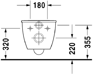 Подвесной унитаз Duravit Rimless Darling New 2557090000, белый