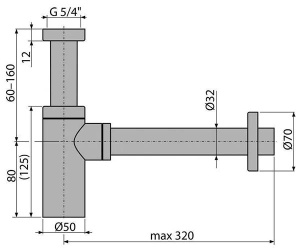 Сифон для умывальника Grocenberg GB210 хром
