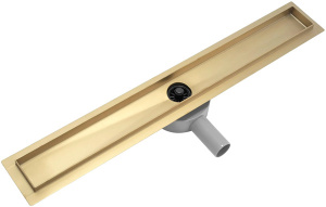Душевой трап Rea Pure Neo Pro L Gold Mirror 50 / 60 / 70 / 80 / 90 / 100, 50 см