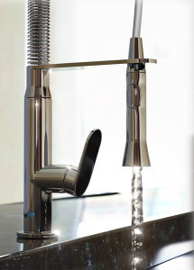Смеситель для кухонной мойки Grohe K7 32950A00 / 32950AL0, темный графит глянец
