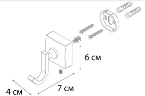 Крючок Fixsen Kvadro FX-61305