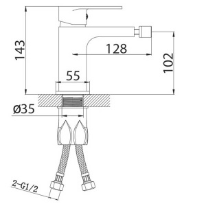 Смеситель для биде Ganzer GZ21051