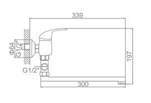 Смеситель для ванны Ledeme H15 L2115