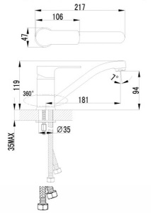 Смеситель для кухонной мойки Lemark Plus Grace LM1504C