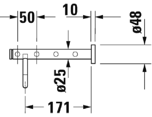 Полка для полотенец с держателем Duravit D-Code 0099251000