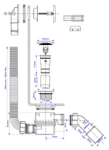 Сифон для ванны McAlpine MRB-12 Click Clack