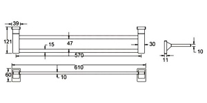 Держатель для полотенец Rose RG1627H