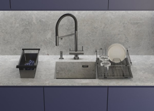 Крыло для мойки Omoikiri RE-01-IN / LG / GB съемное, 33х43, нержавеющая сталь