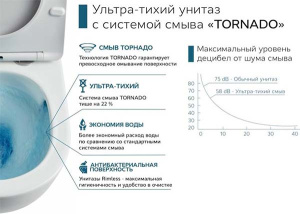Подвесной унитаз CeramaLux 5177 Tornado безободковый