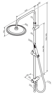 Душевая стойка Damixa Scandinavian Pure 936000300