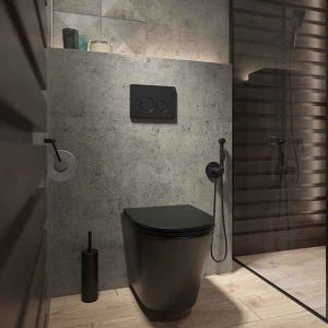 Кнопка для инсталляции Iddis Unisteel 001 UNS01MBi77 / UNS01GGi77, черный матовый