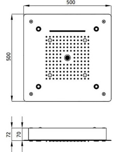 Верхний душ RGW Shower Panels SP-73 с подсветкой