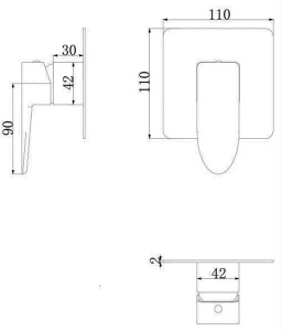 Смеситель встраиваемый Omnires Siena SN7345CR (1 функция)