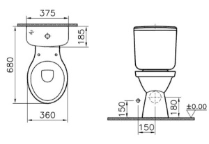 Напольный унитаз Vitra Norm Fest 9780B099-7208, белый