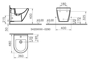 Подвесное биде Vitra S50 5324B003-0288