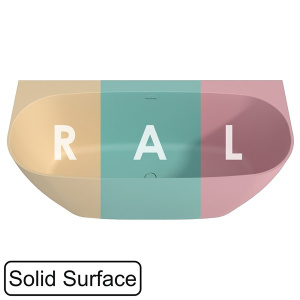 Ванна из искусственного камня Whitecross Make RAL матовый Solid Surface, 170х80, RAL матовый